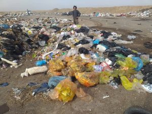 زباله های عفونی بیمارستان شهید دکتر بهشتی اردستان